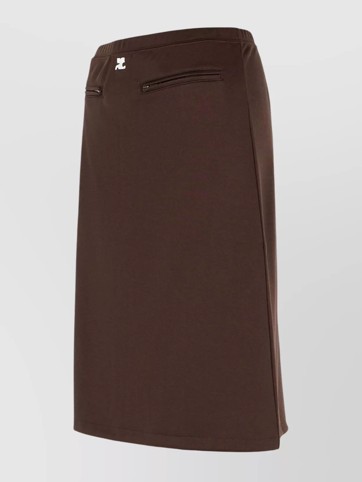 Courrèges A-line Shape Skirt Zip Pockets In Brown
