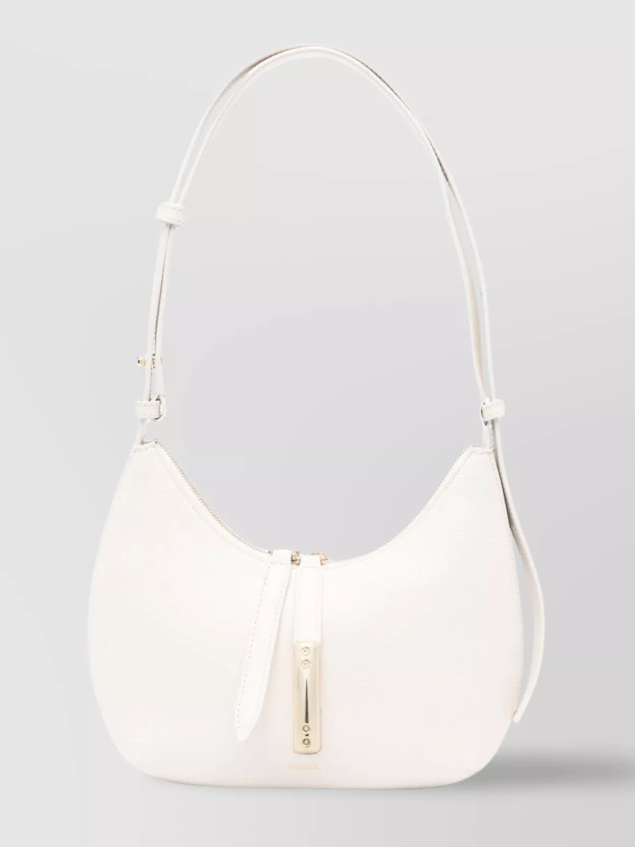 Furla Textured Shoulder Bag With Adjustable Strap And Gold-Tone Hardware