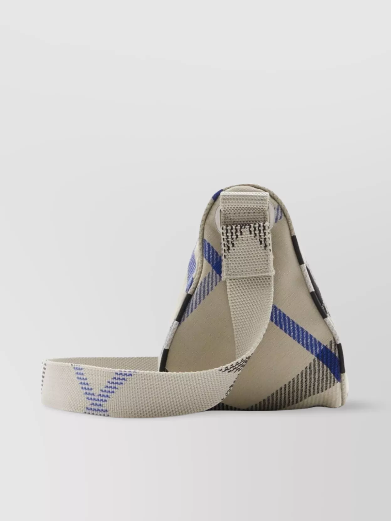 Burberry Jacquard Woven Check Pattern Shoulder Bag