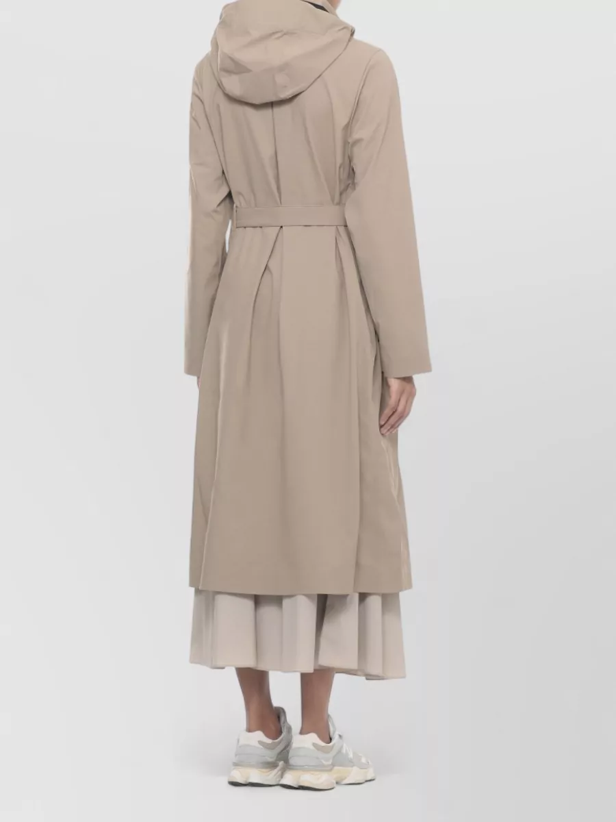 Rains Hooded Belted Waterproof Coat