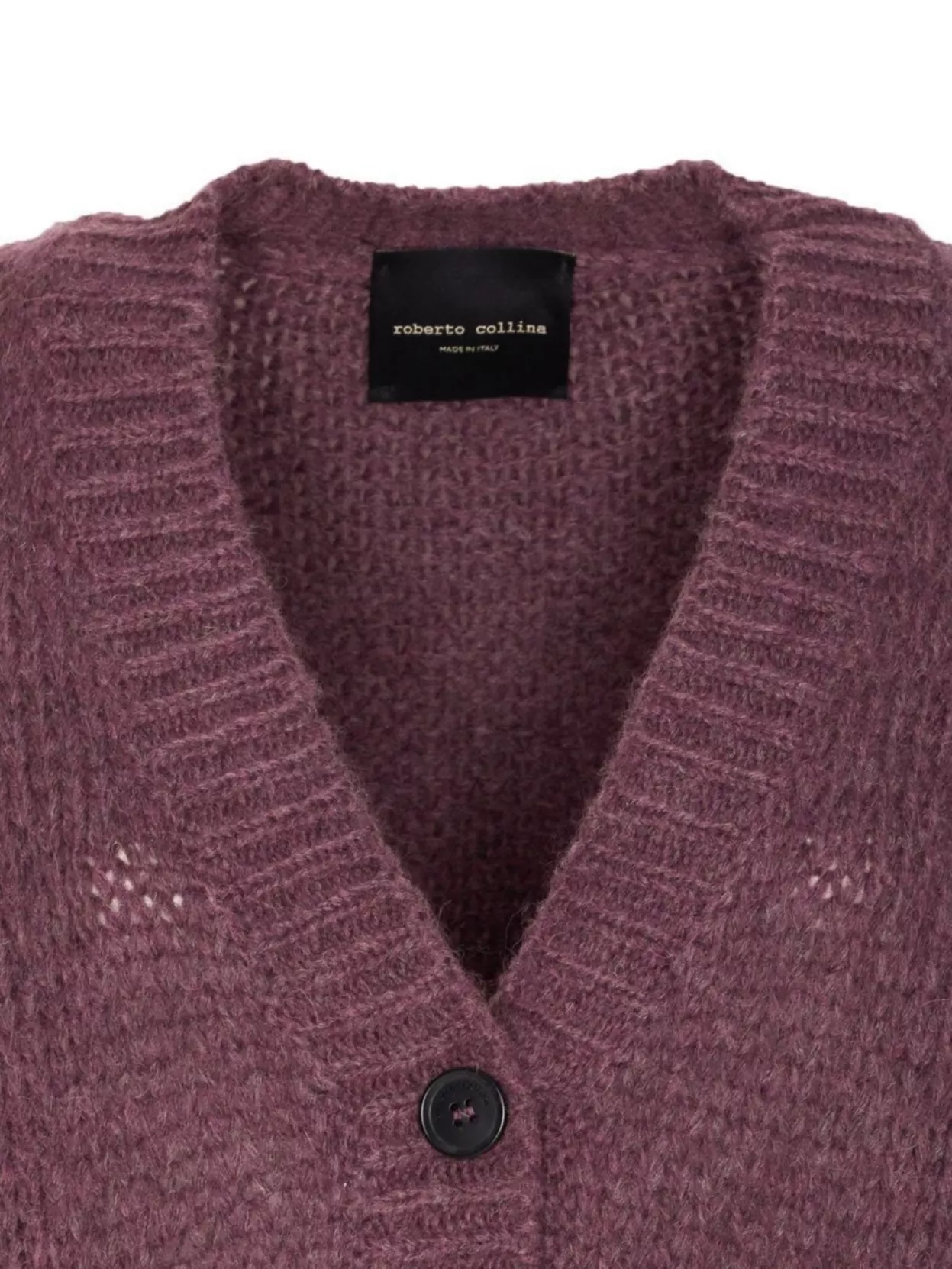 Roberto Collina V-neckline Textured Knit Cardigan With Front Pockets In Pink
