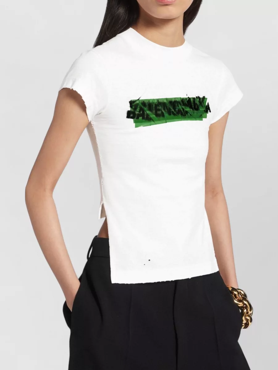 Balenciaga Asymetric T-Shirt With Print