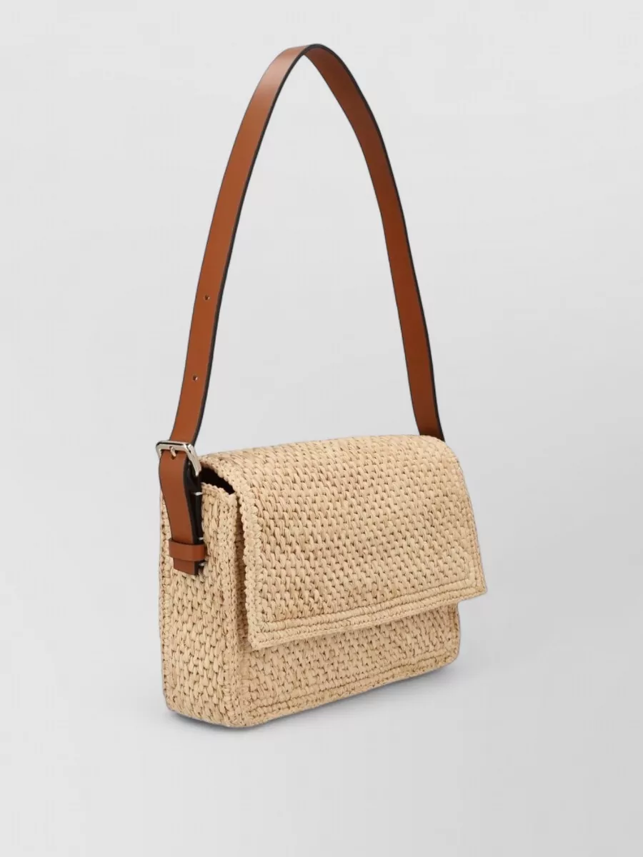 Manebi Raffia Tote Shoulder Bag
