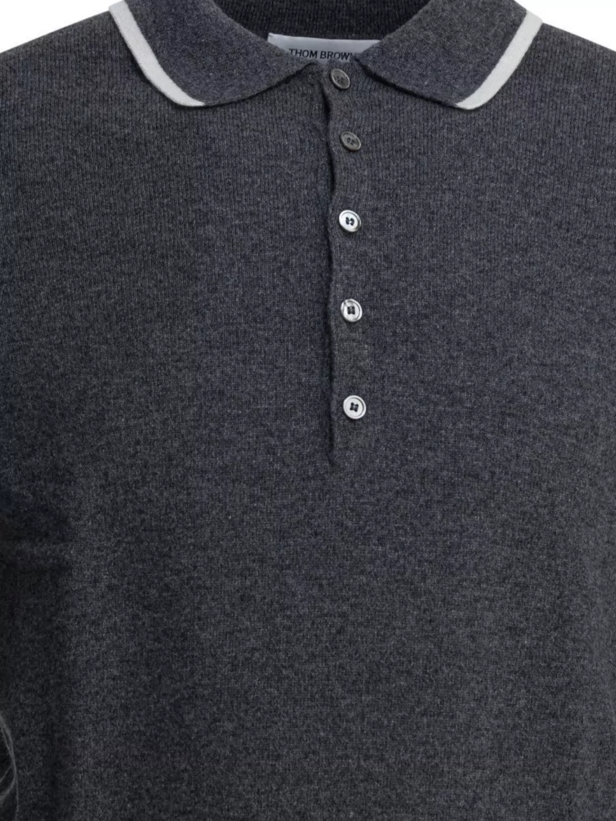 Thom Browne Polo Shirt With Contrast Collar Trim