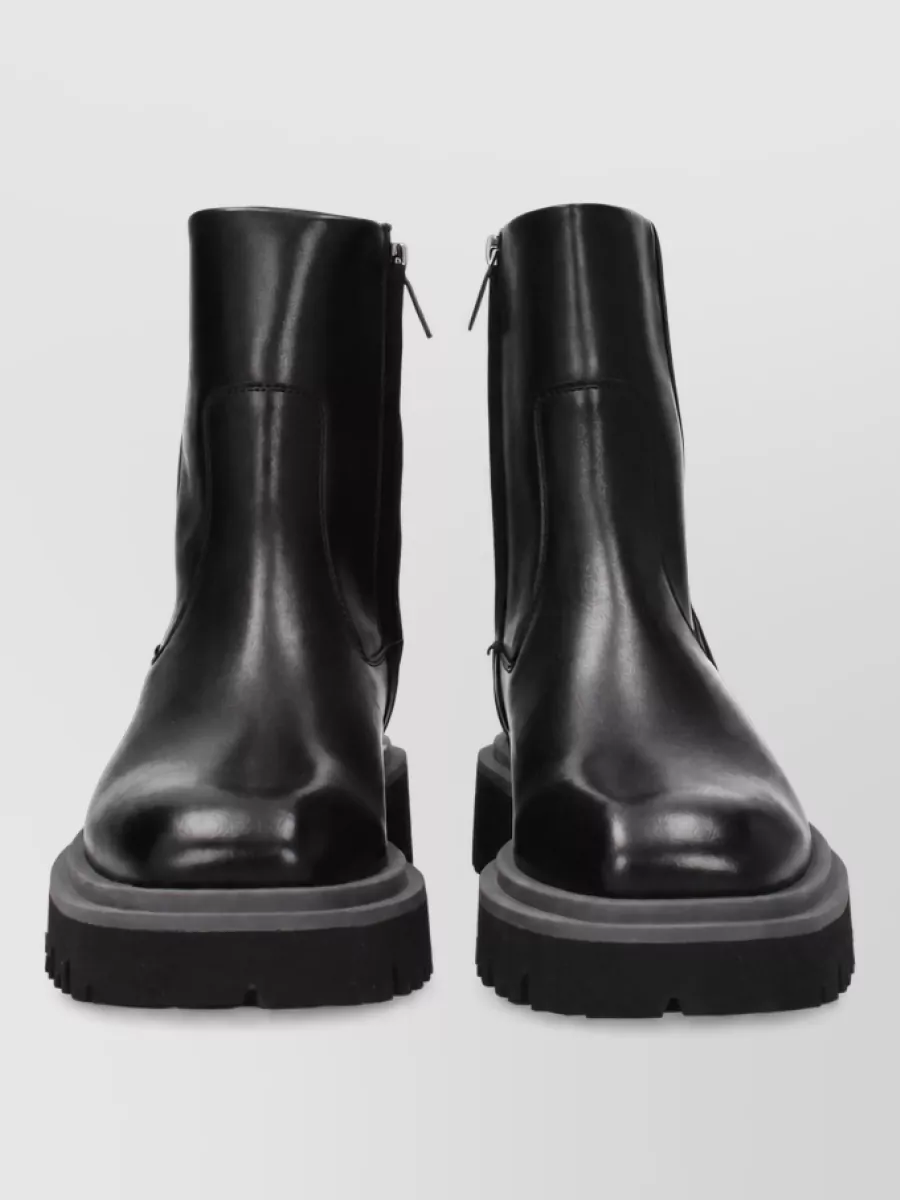 Ferragamo leather ankle boots