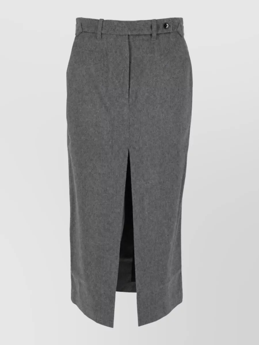 Co Cashmere-blend Tailored Trousers In Gray