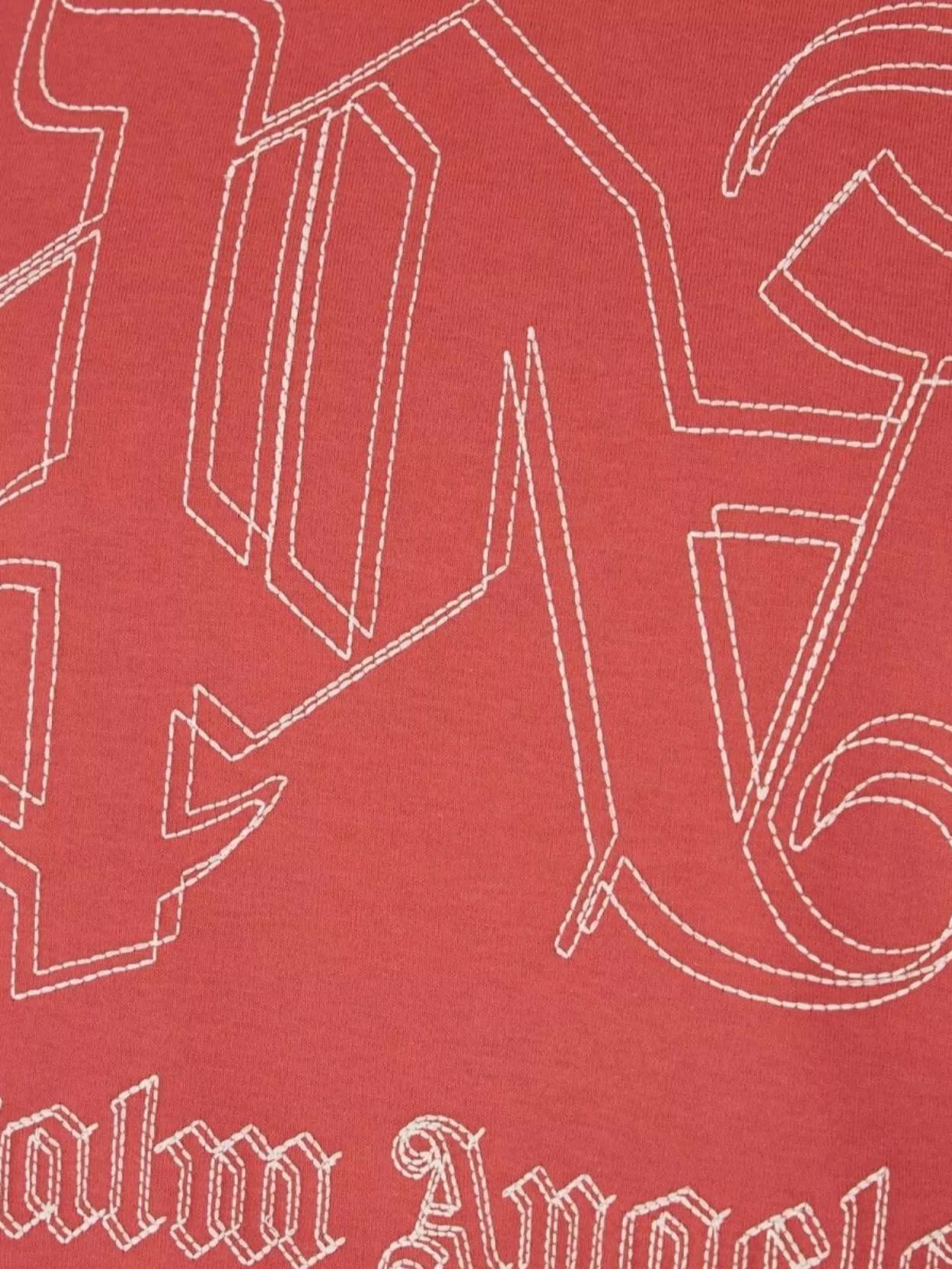Palm Angels Oversize Logoed Chest Embroidery T-shirt