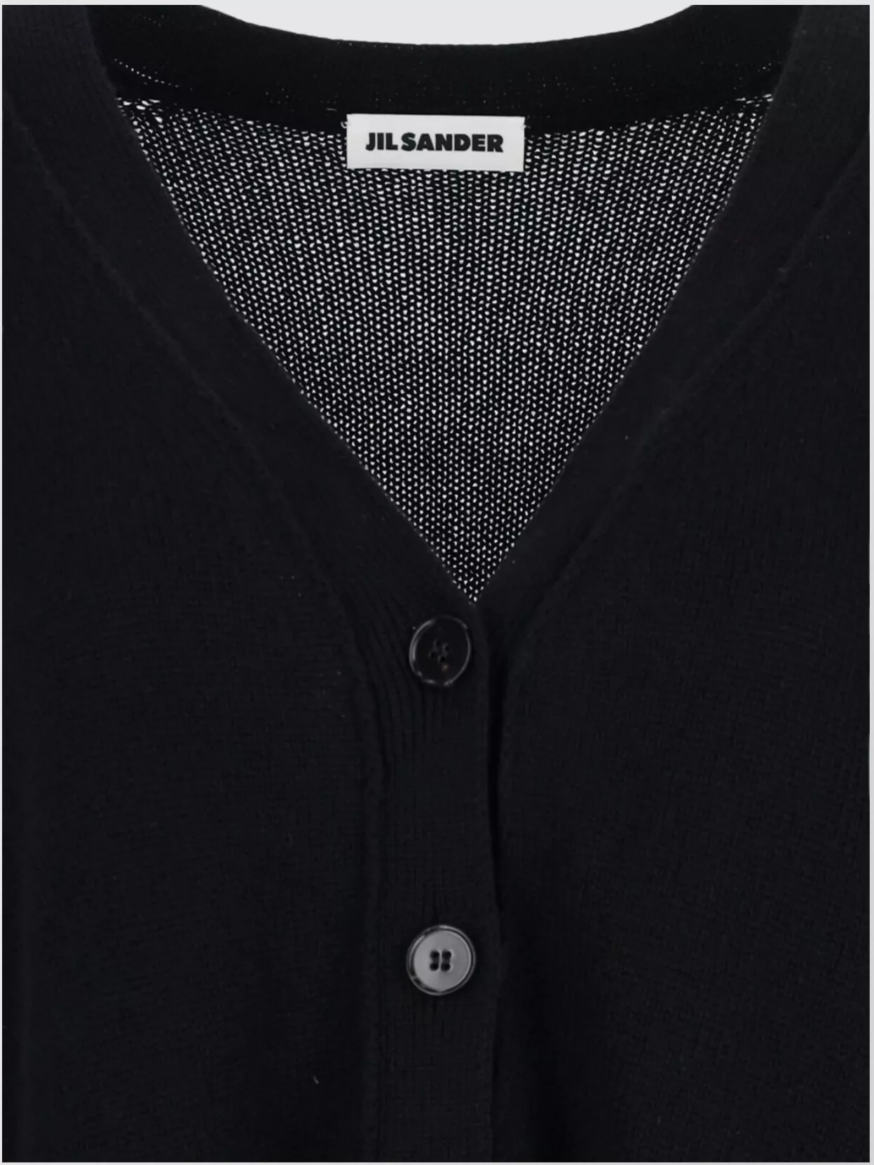 Jil Sander Ribbed Cuffs V-Neckline Long Sleeves