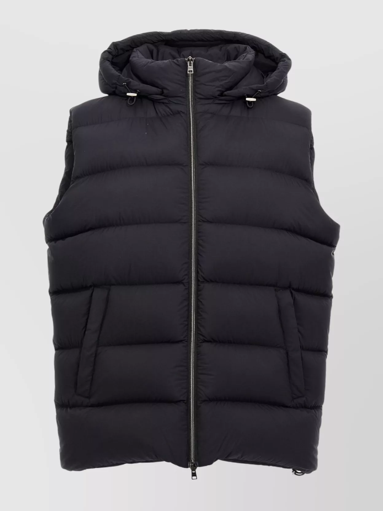 Herno Quilted High Collar Hooded Vest