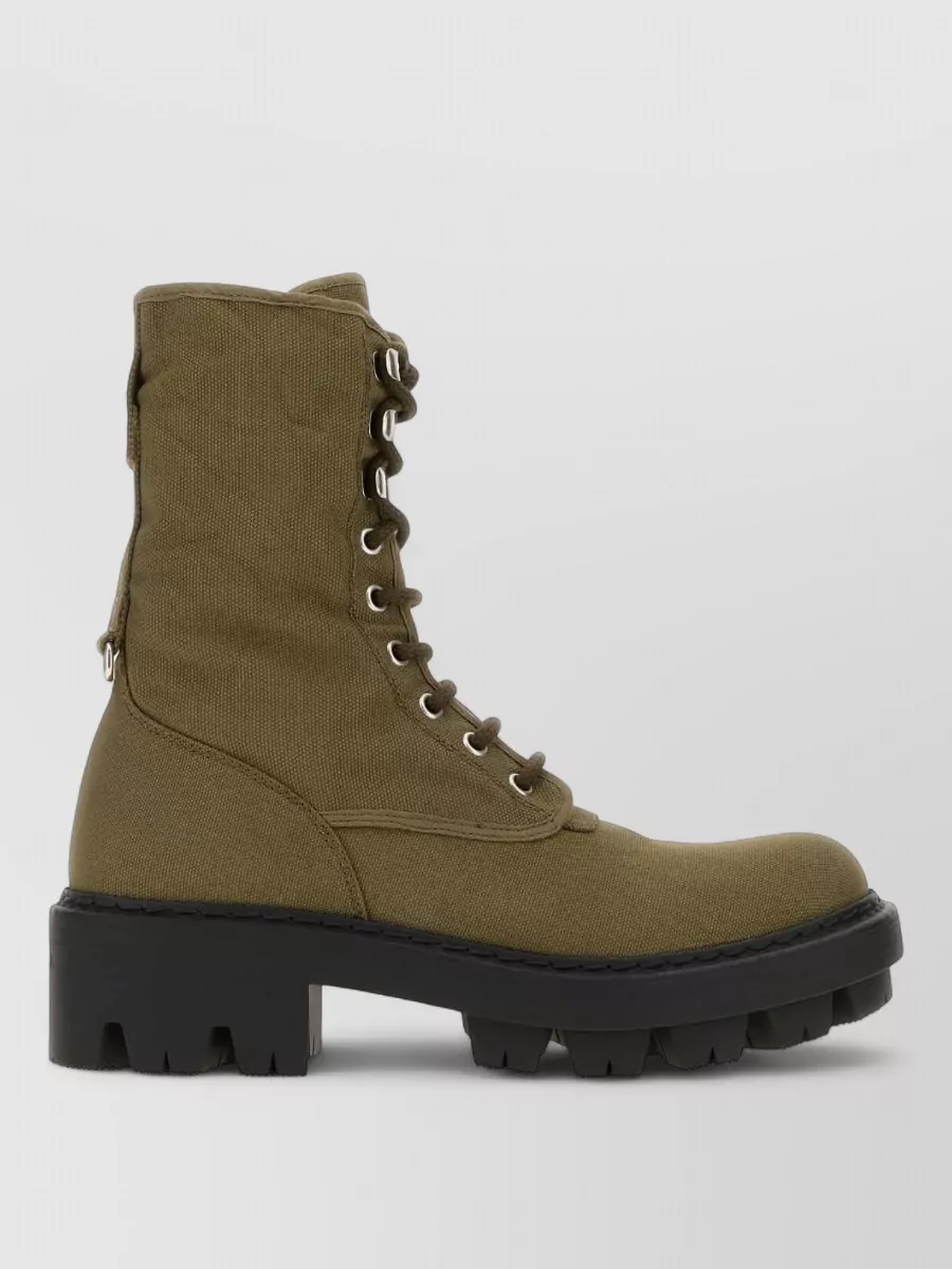 Prada canvas boots