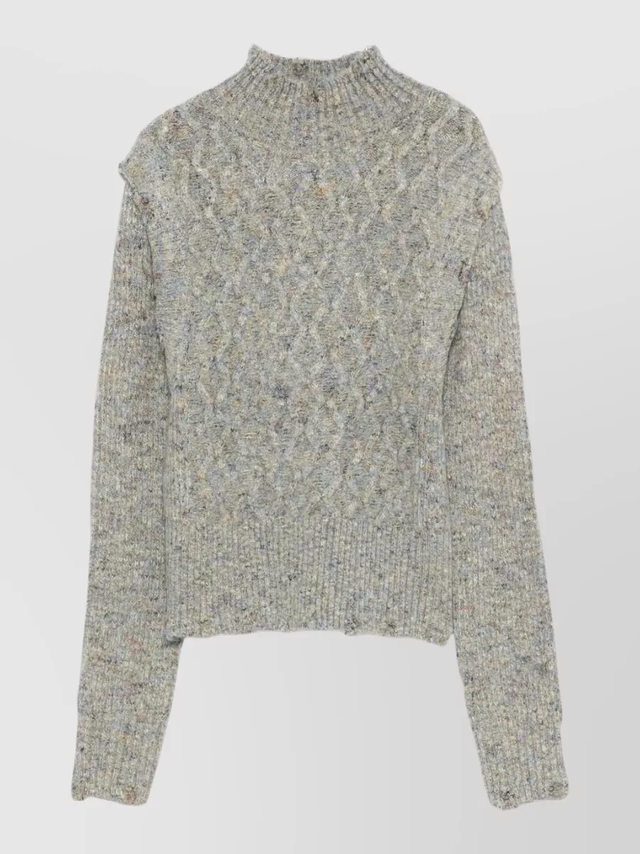 Pinko Ribbed High Neck Sweatshirt