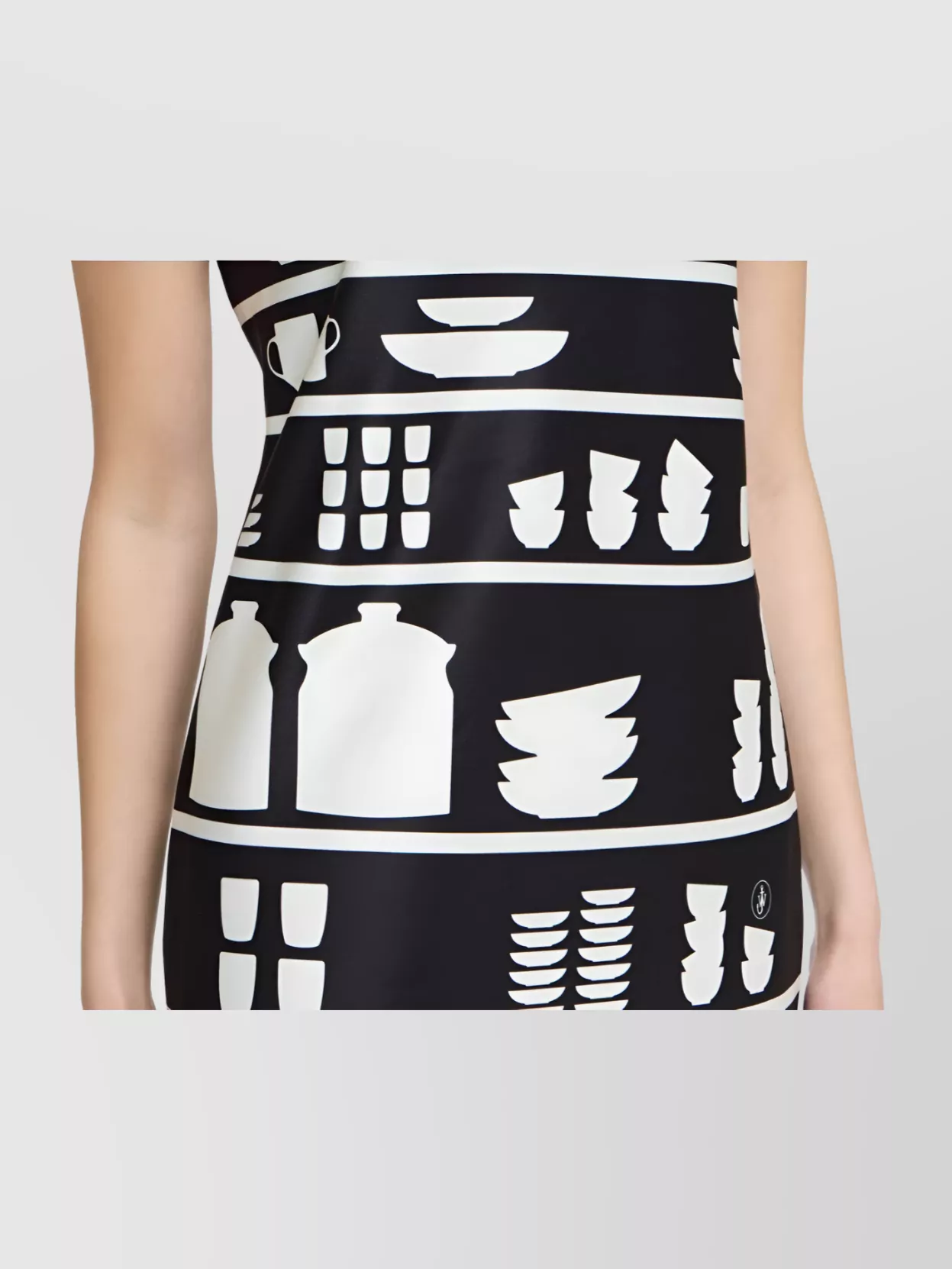Jw Anderson Graphic Print Sleeveless Mini Dress In Black