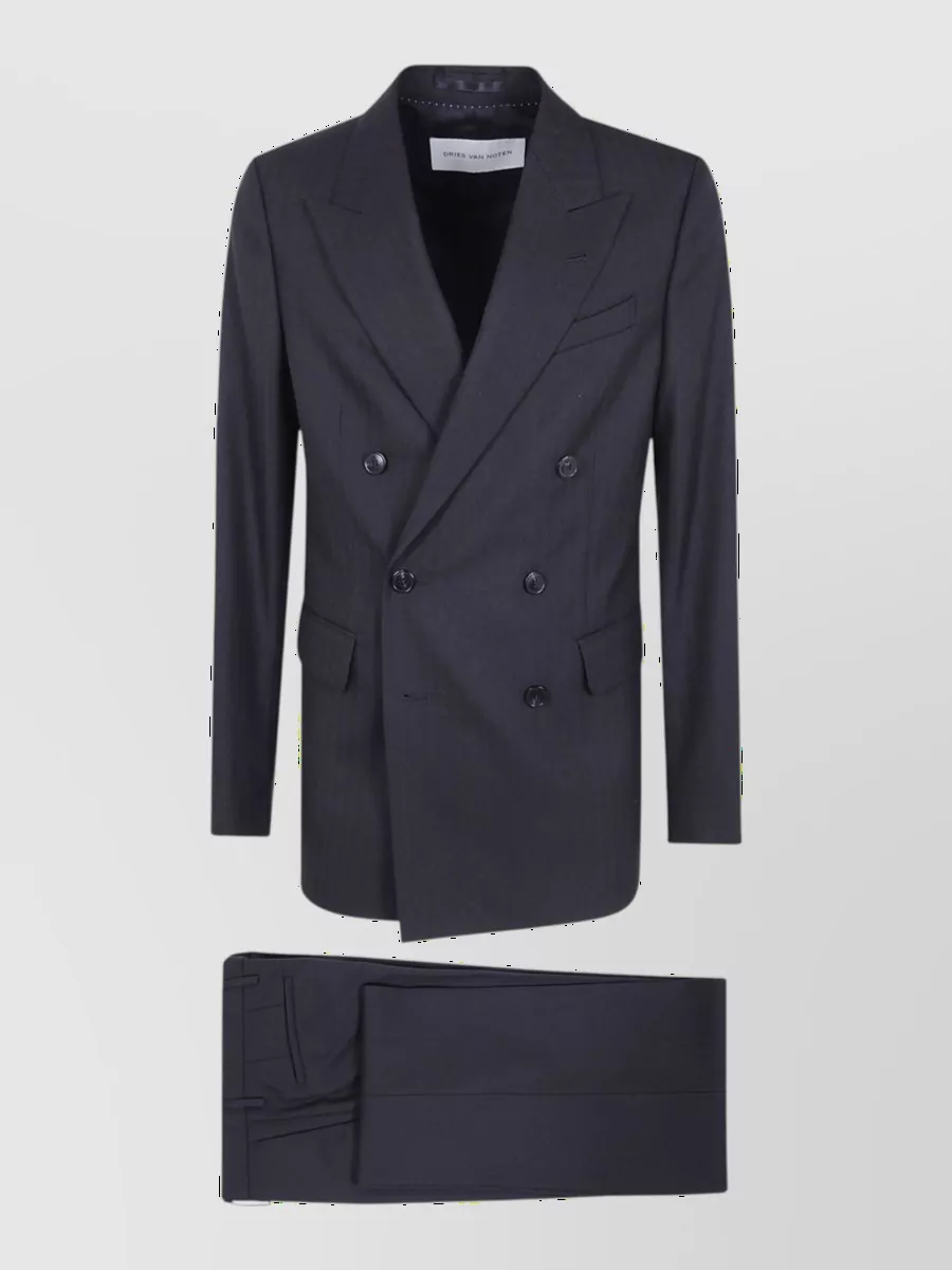 Dries Van Noten wool double breasted coat