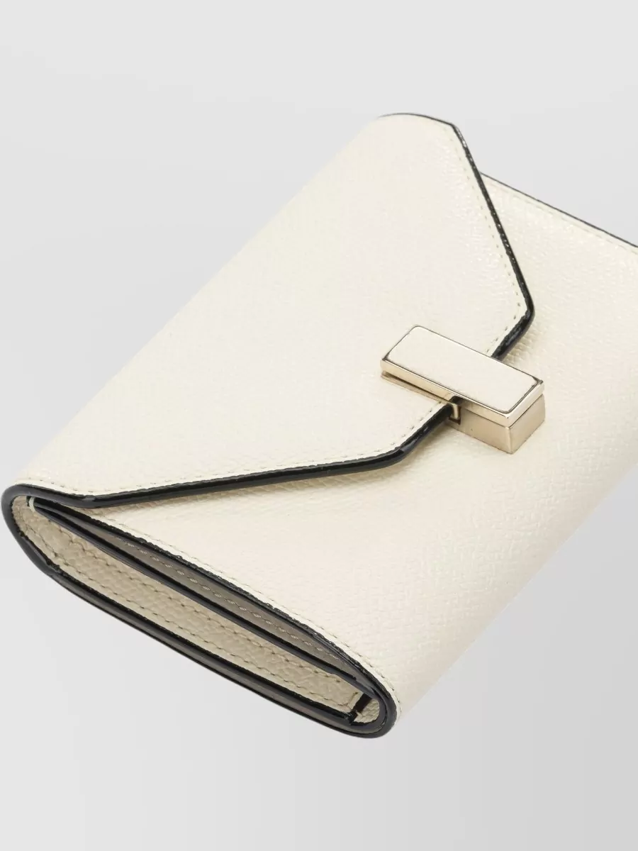 Valextra Isis Trifold Wallet Textured Finish Envelope