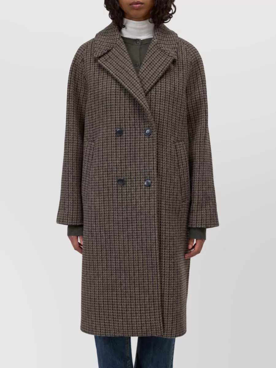 Closed Checked double-breasted wool coat
