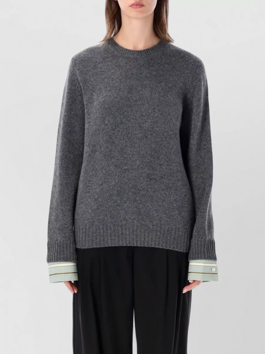 Prada cashmere wool crewneck raglan sweater