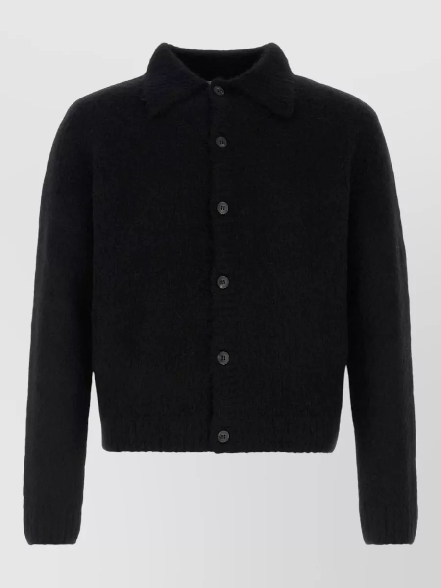 Dries Van Noten alpaca wool brushed boxy cardigan