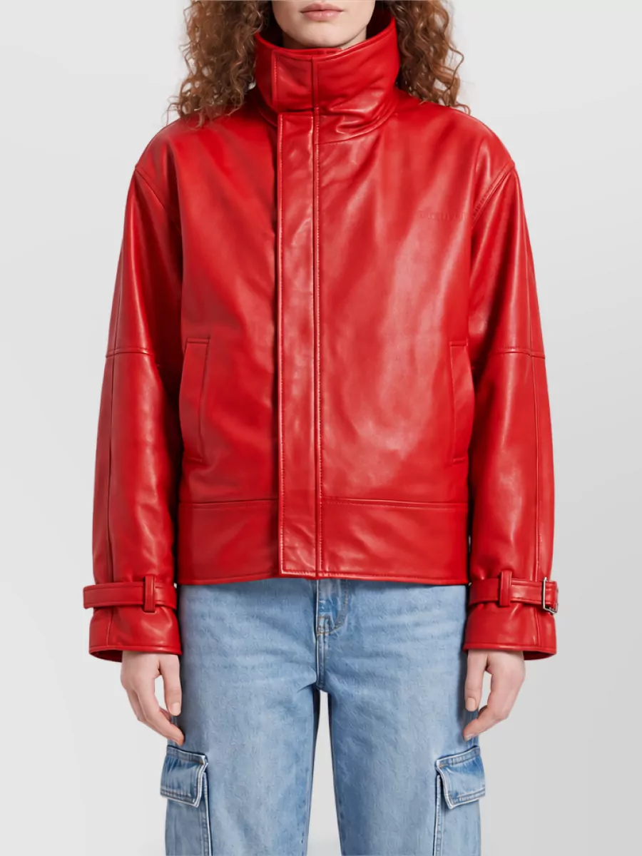 Balenciaga Leather bomber jacket