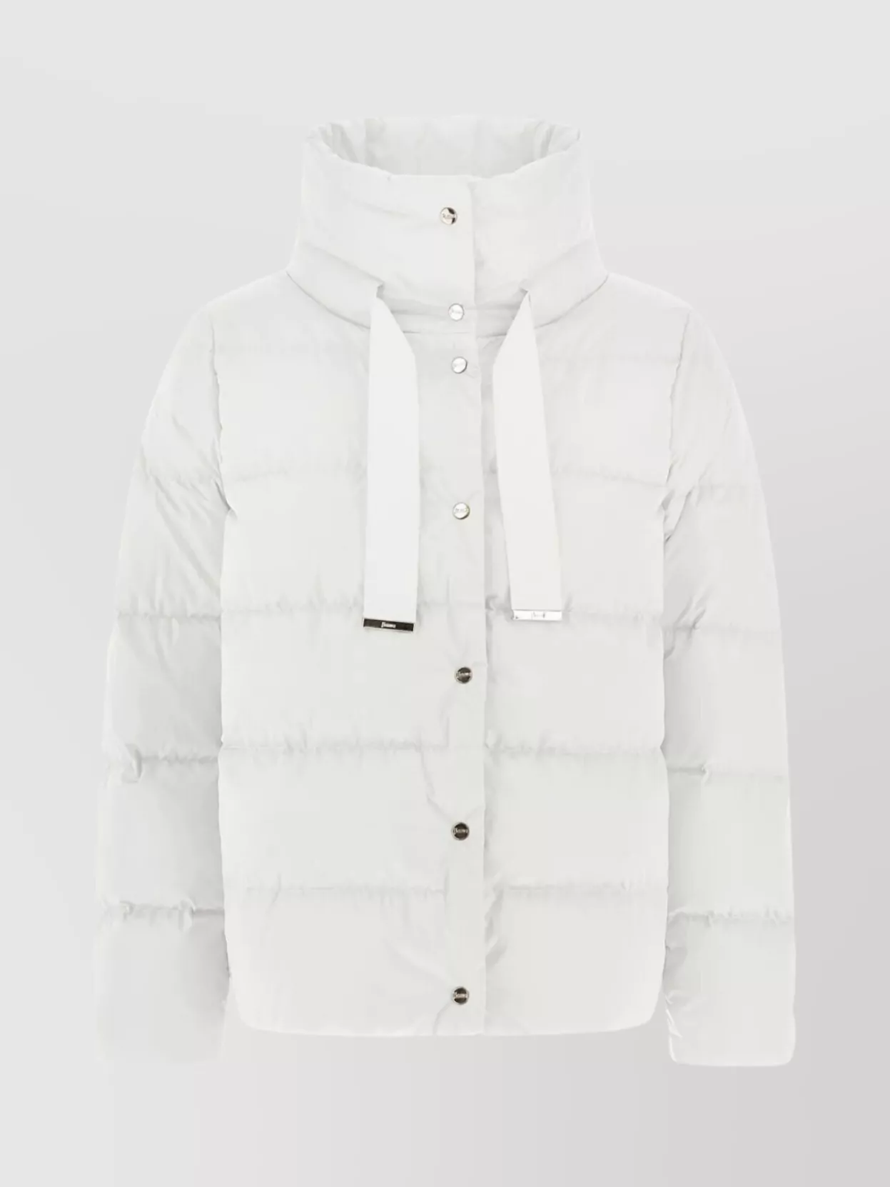 Herno Quilted Cape Jacket High Collar In White
