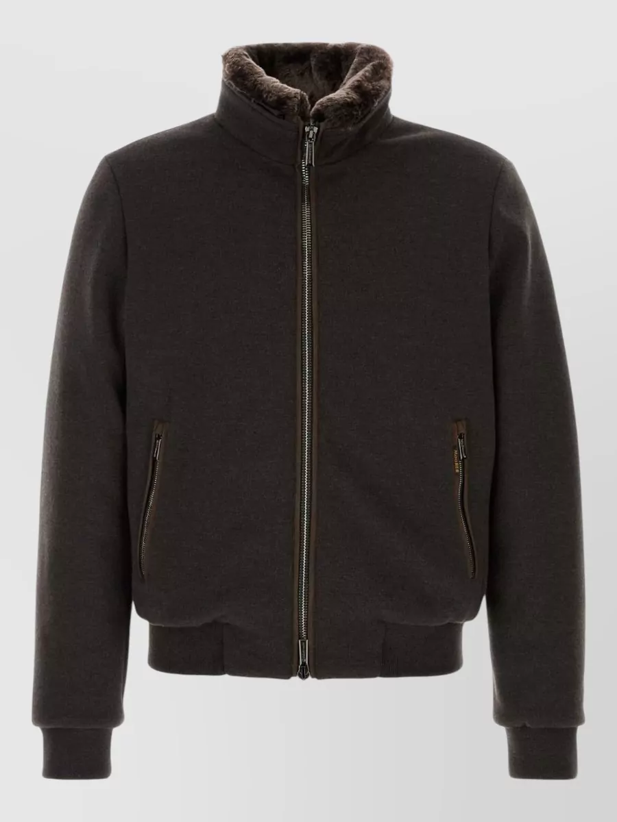 Moorer cashmere wool down padded coat