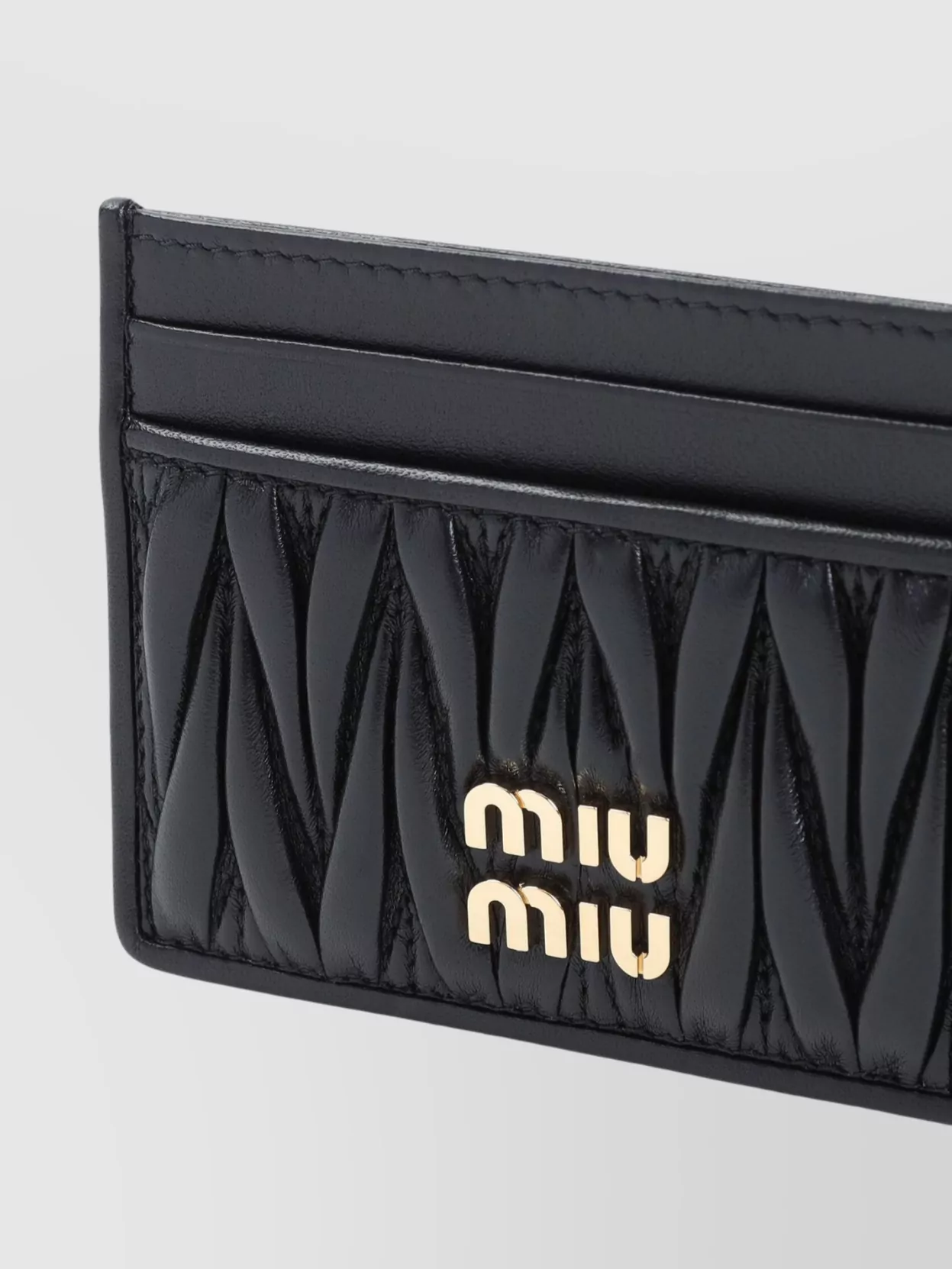 Shop Miu Miu Lamb Leather Quilted Cardholder