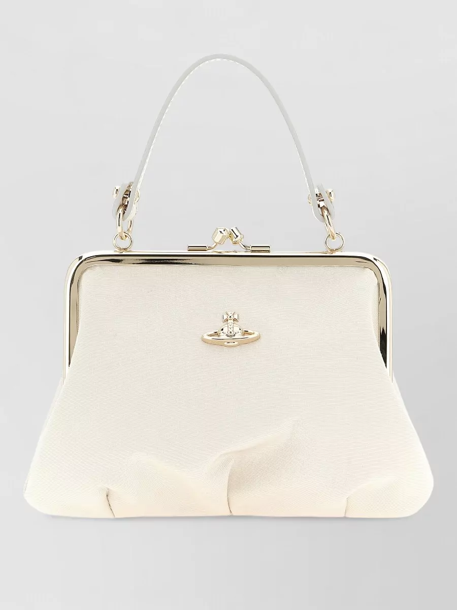 Vivienne Westwood Moiré Frame Clutch Bag Chain Strap