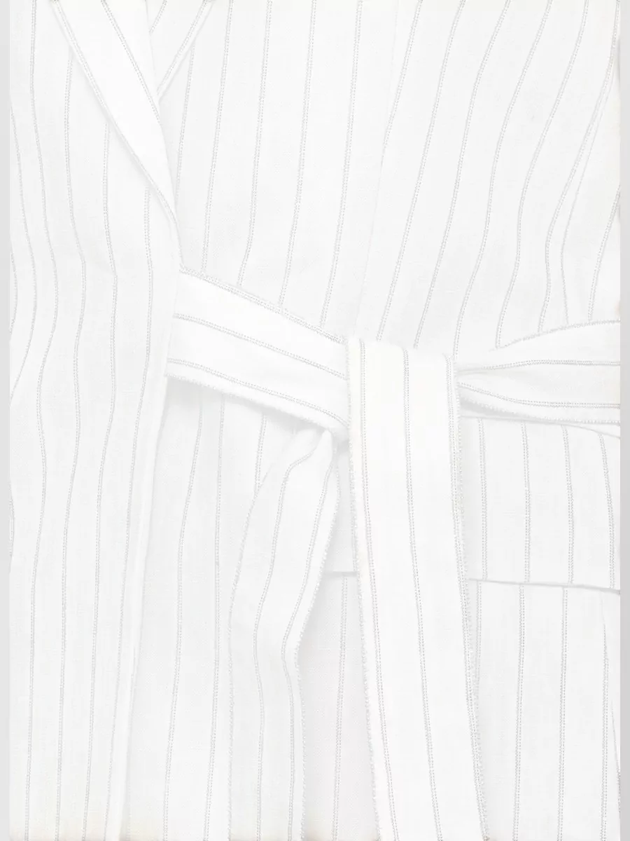 Peserico Striped Linen Sleeveless Vest