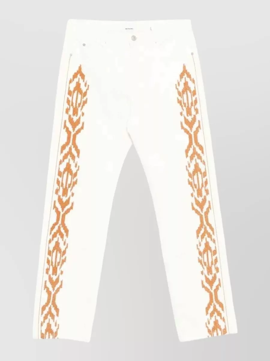 Isabel Marant embroidered straight-leg jeans
