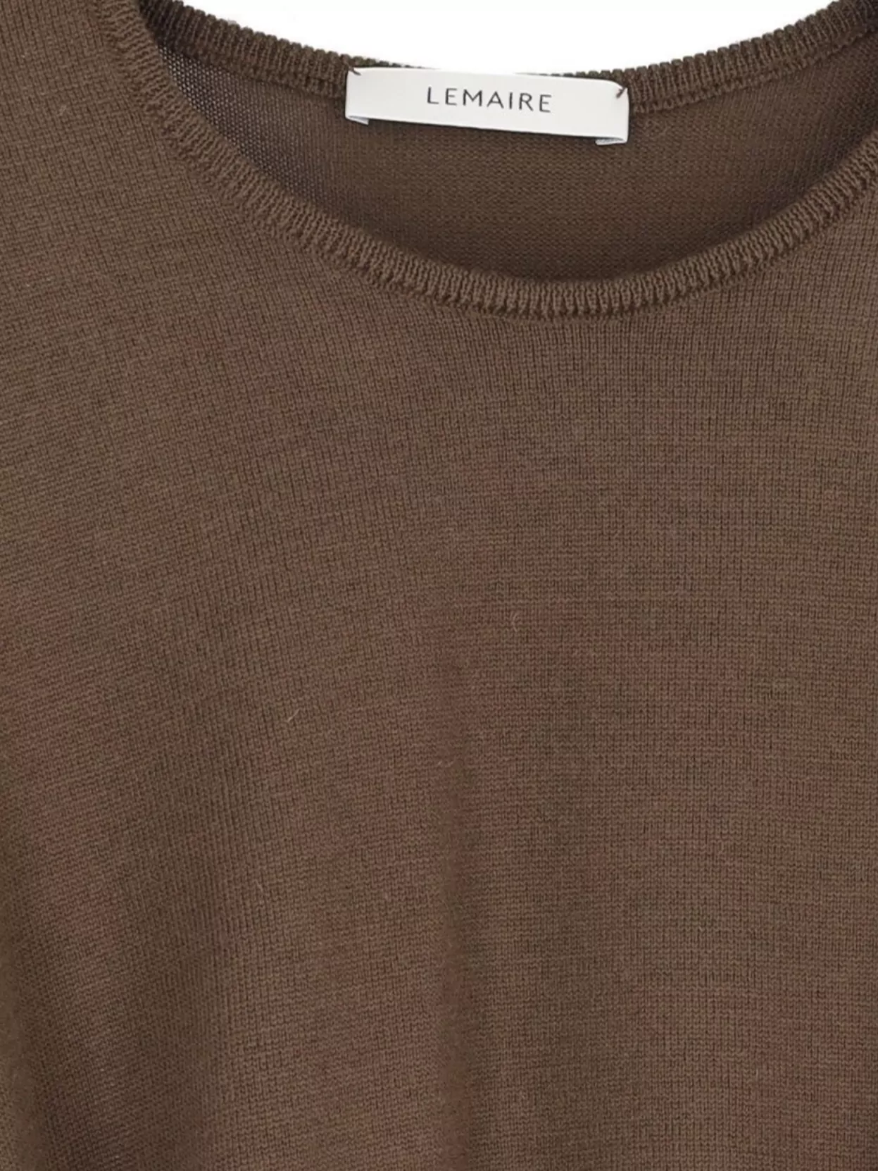 Lemaire Trompe-l'ail Panel Sweater In Brown