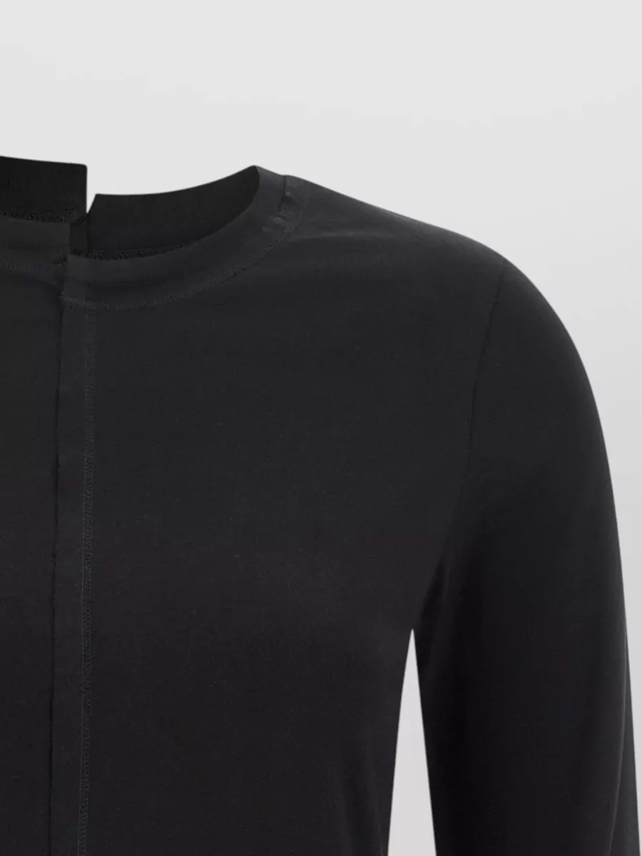 Y-3 Cotton Asymmetric Long-Sleeve T-Shirt