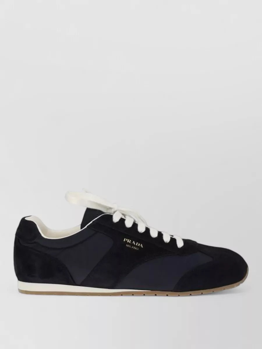 Prada Calf Leather Low-Top Sneakers