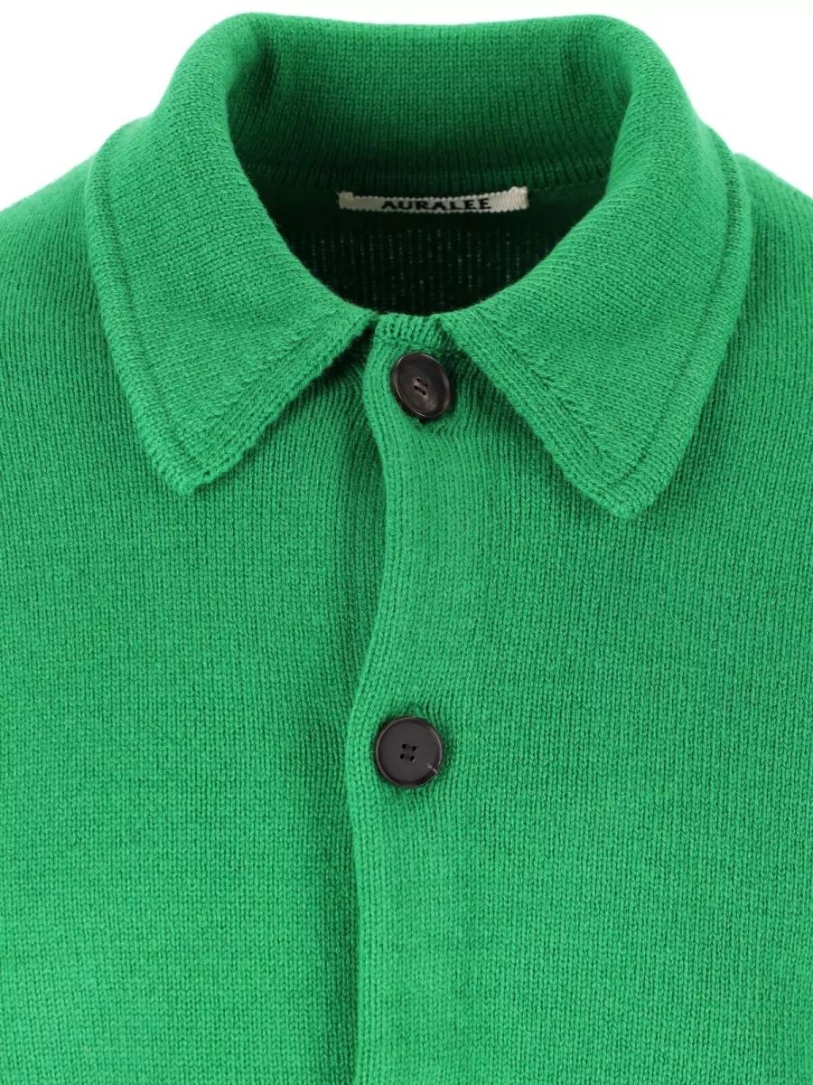 Auralee Wool Crewneck Jacket