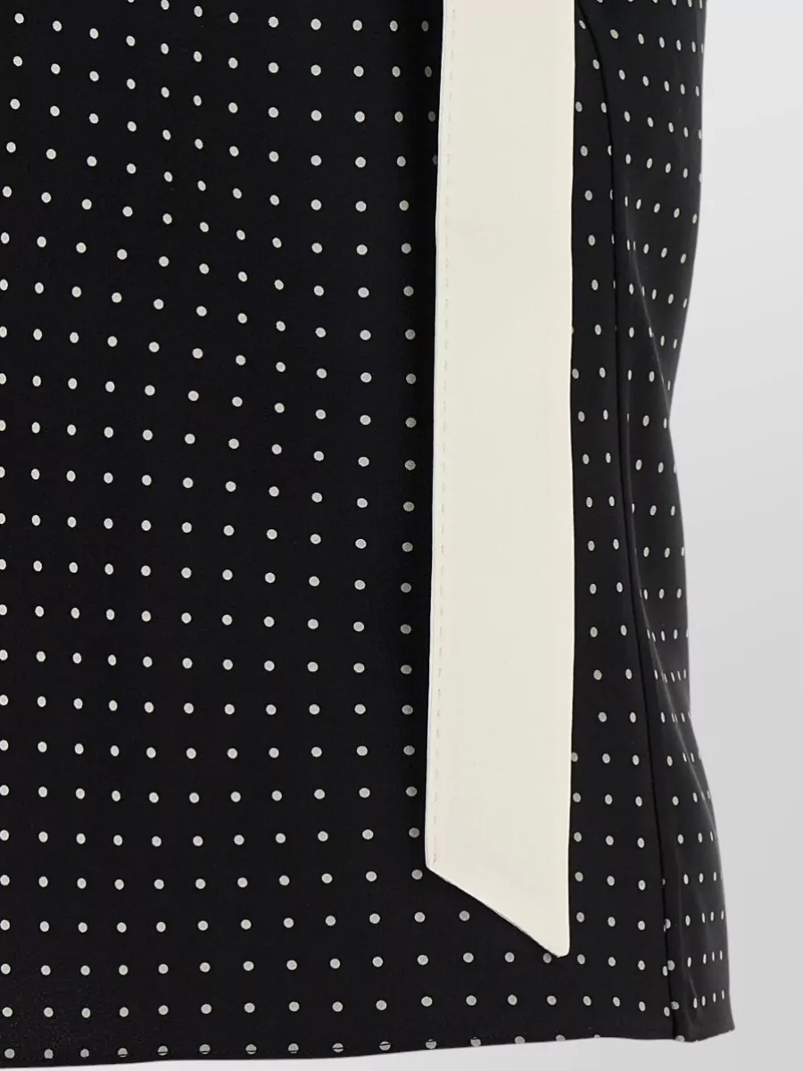 Tom Ford Tuxedo Band Top Contrast Trim Polka Dots