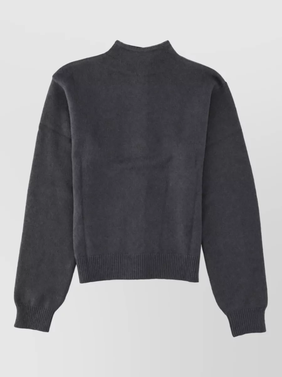 Lemaire Ribbed Cashmere Crew Neck Cardigan