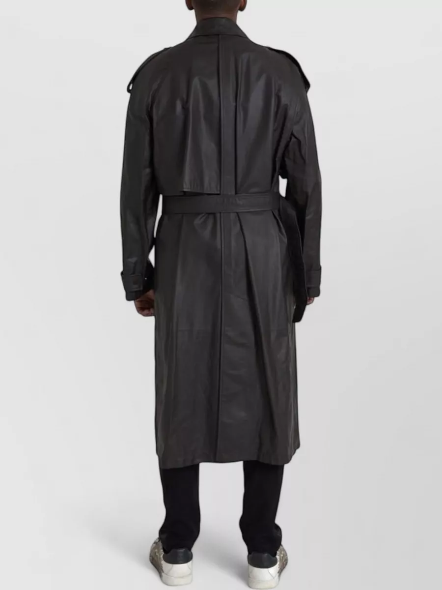 Bottega Veneta Leather Belted Trench Coat