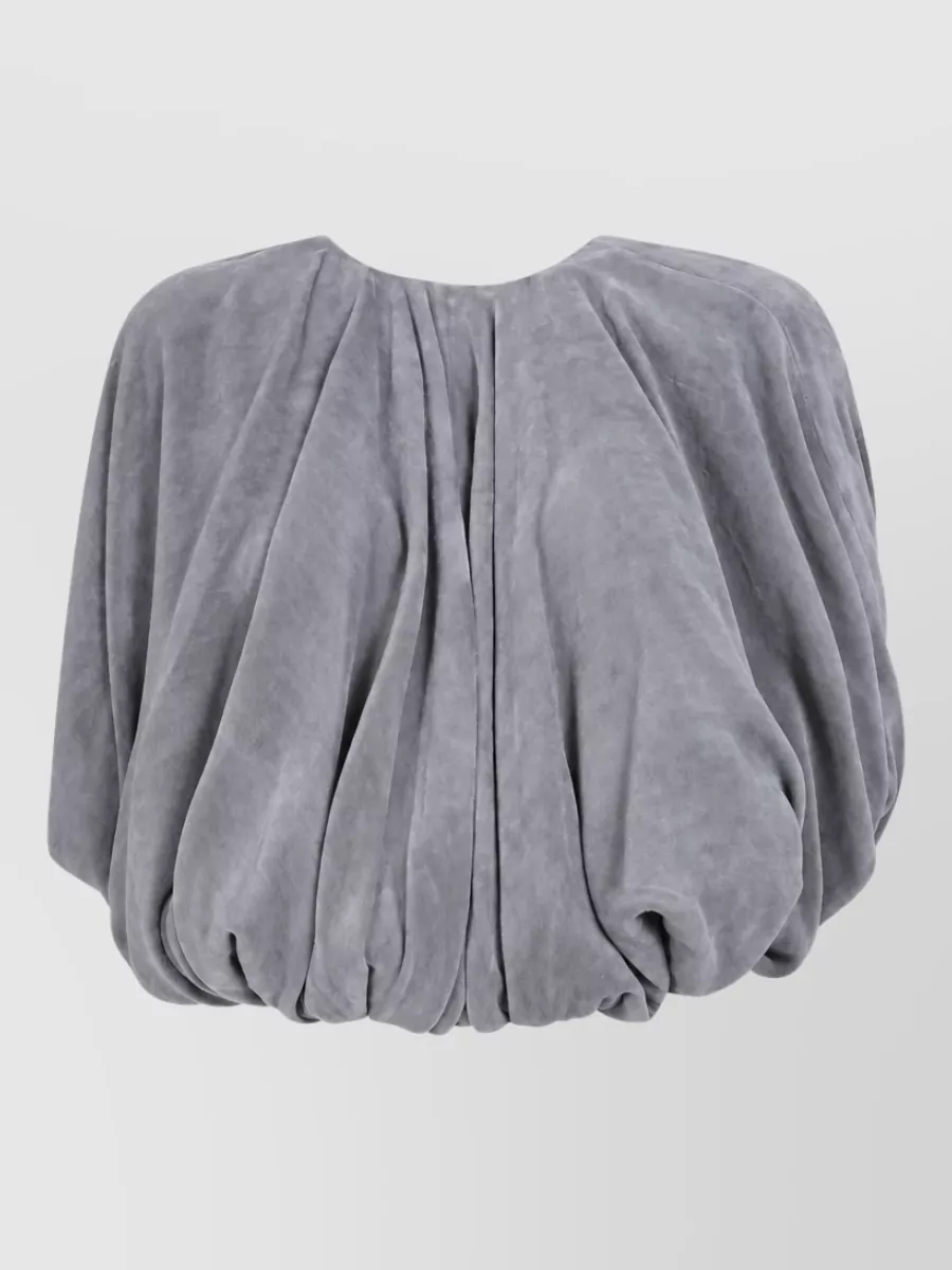 Rick Owens Velvet Draped Cropped Cape
