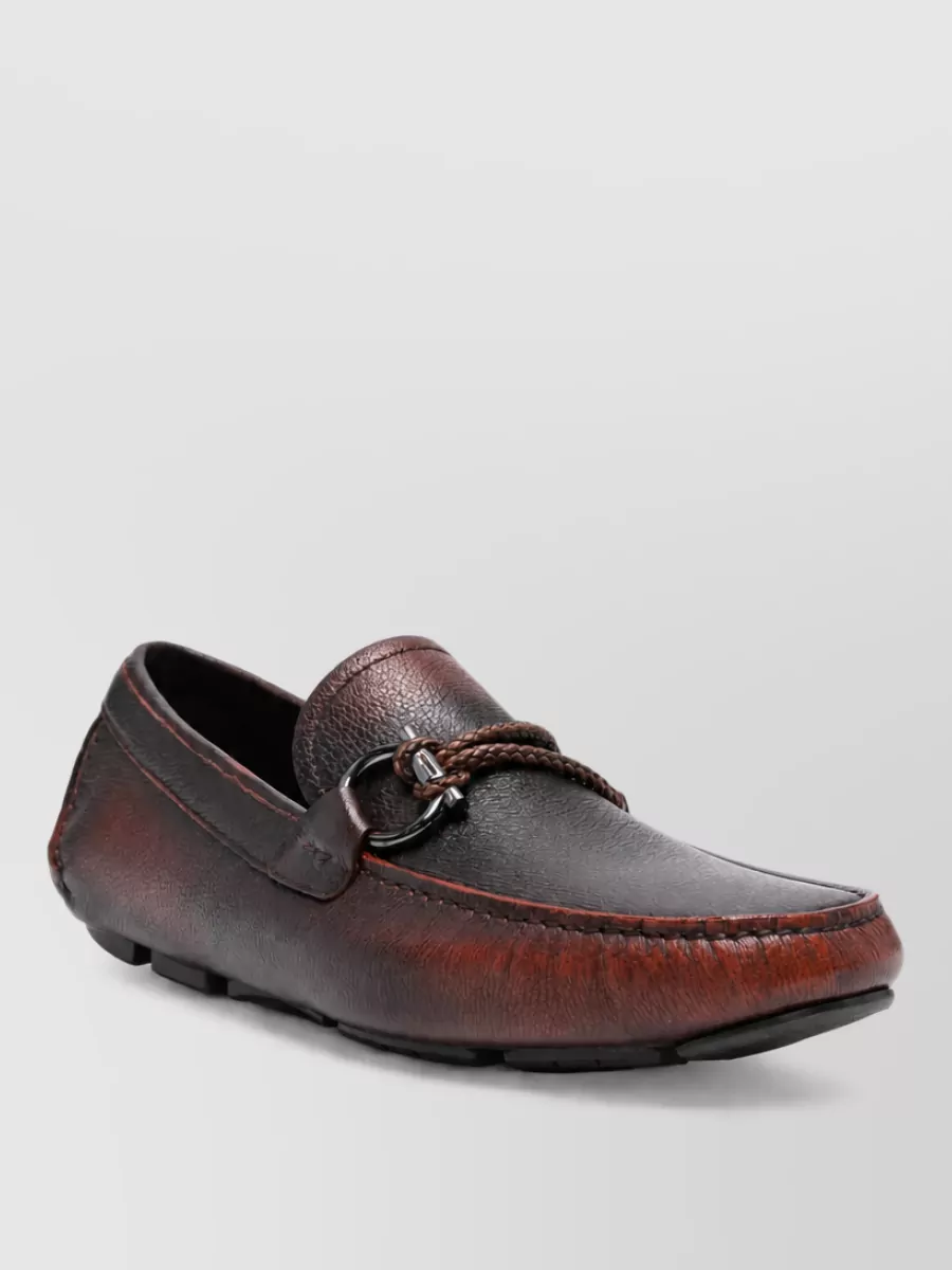 Ferragamo leather driver loafers