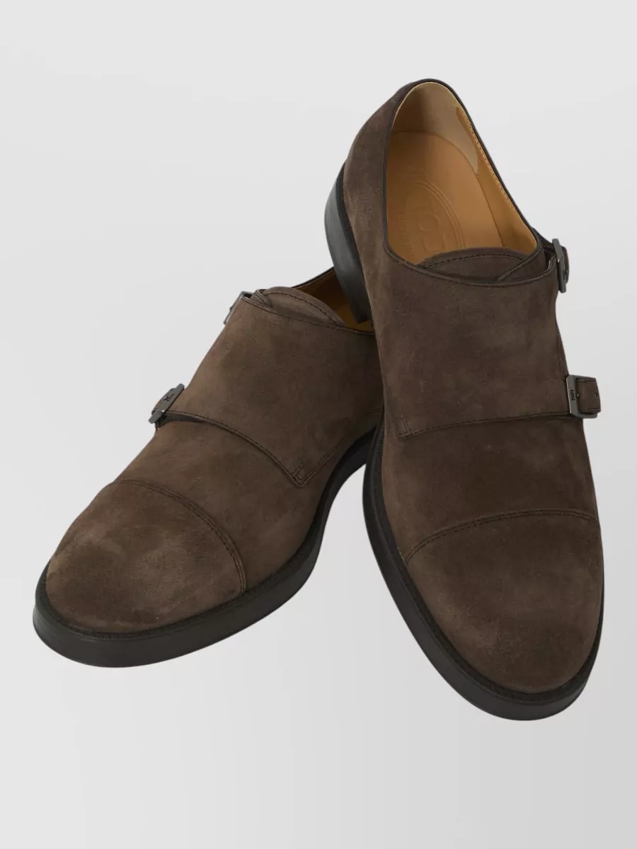 Tod's Suede Leather Monk Shoes