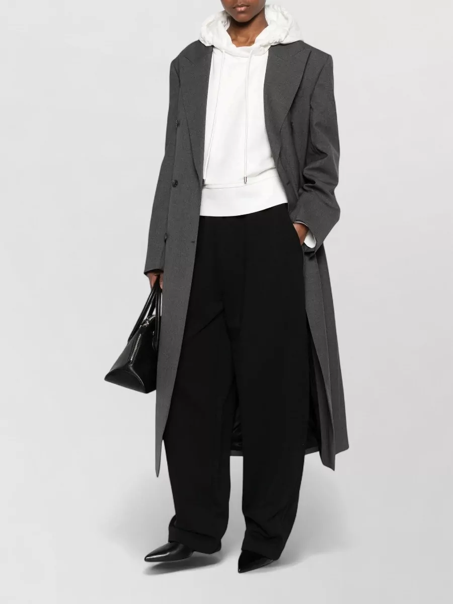 Sportmax Ribbed Logo-Print Hoodie