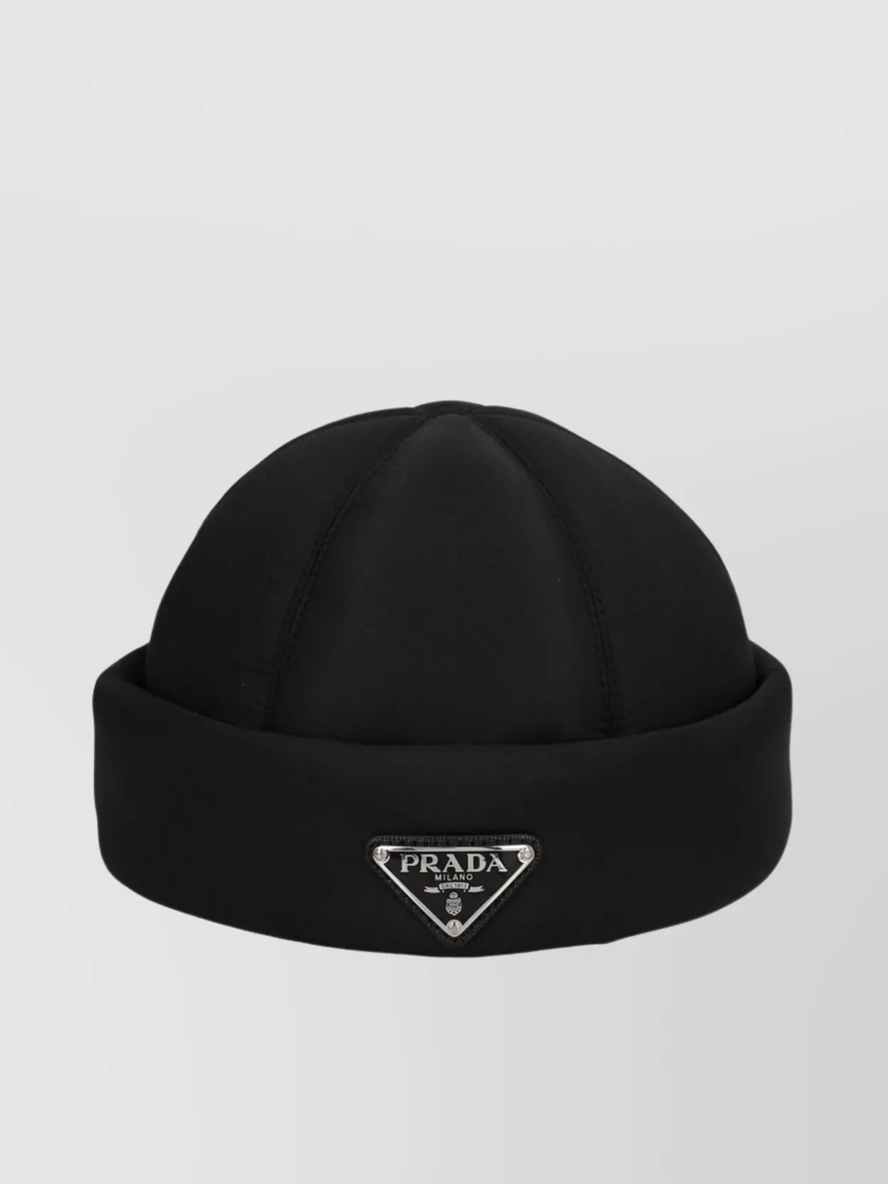 Prada Logo Nylon Hat Folded Brim