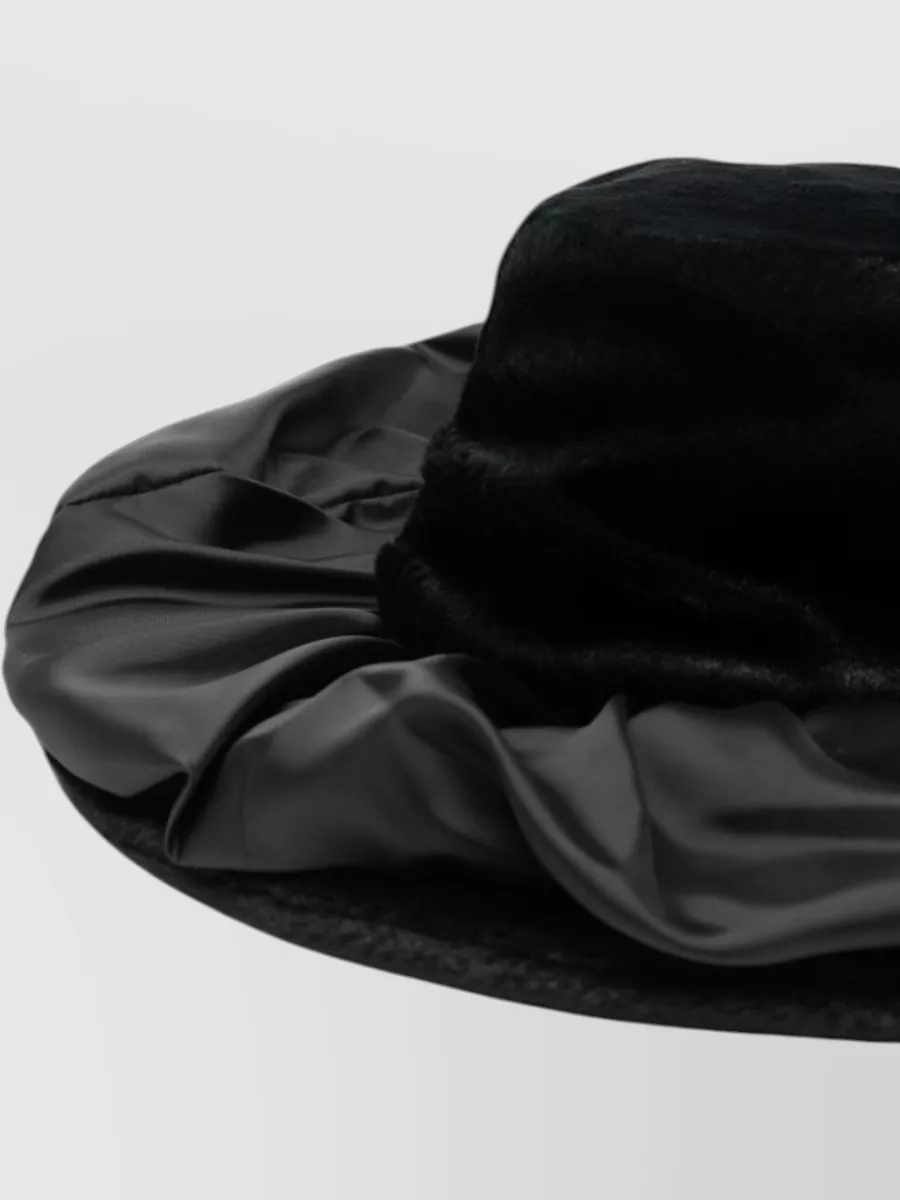Junya Watanabe Faux Fur Ruched Brim Hat