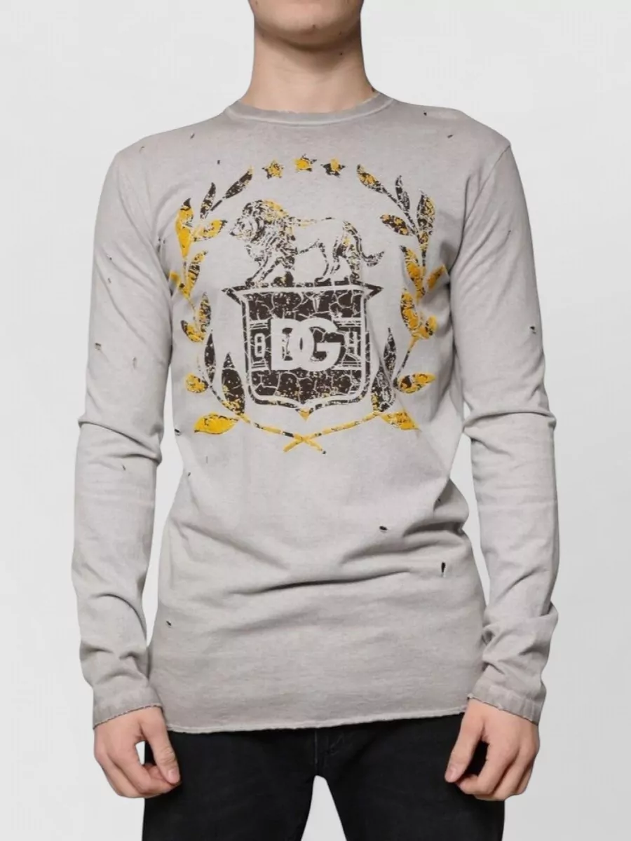 Dolce&Gabbana Printed cotton long-sleeve t-shirt