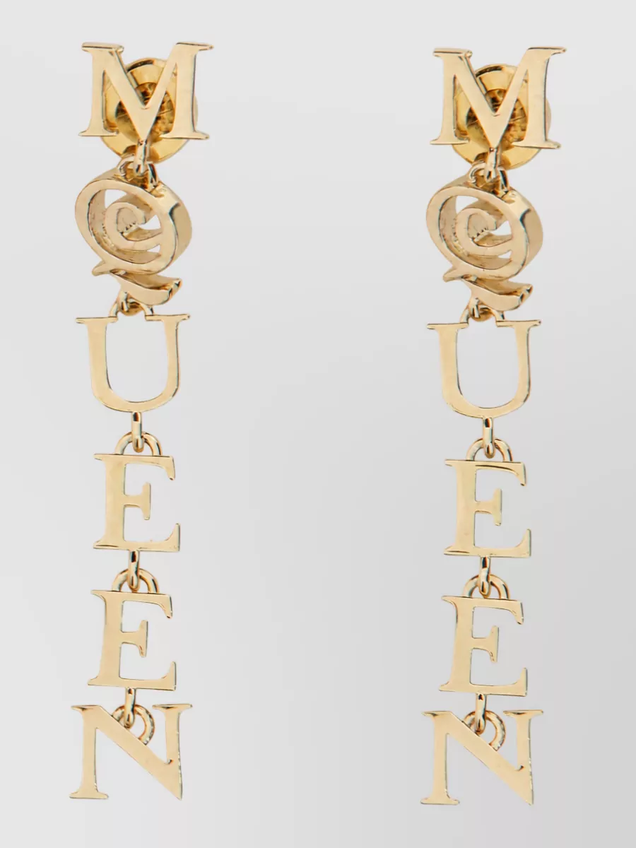 Alexander McQueen logo earrings