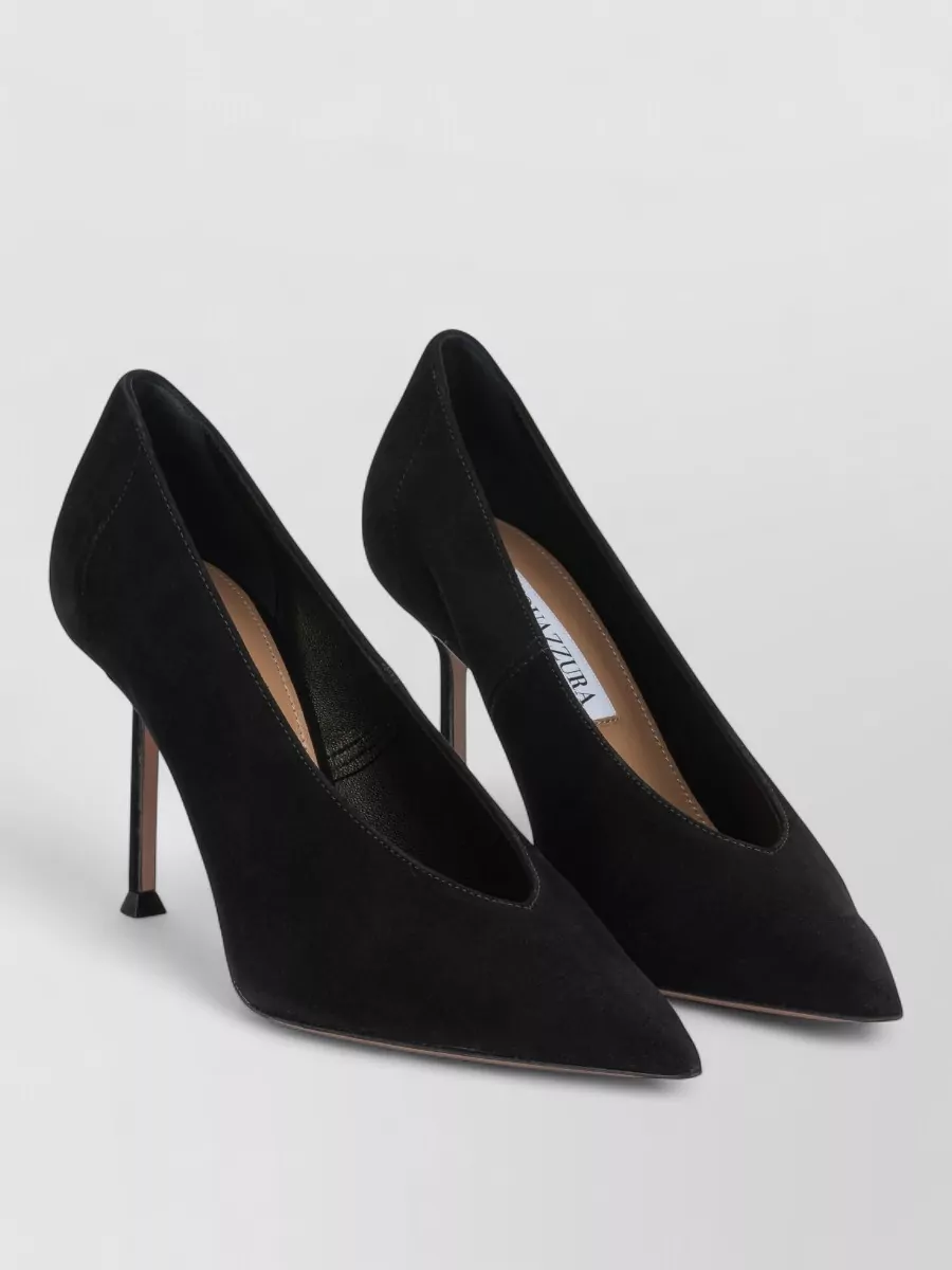 Aquazzura suede leather voltaire 85mm pumps