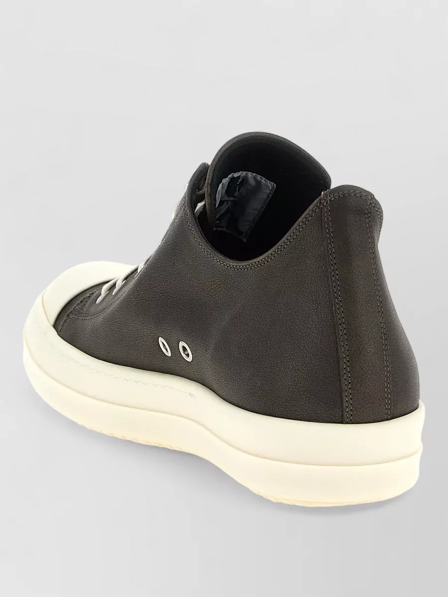 Rick Owens Leather Low-Top Sneakers