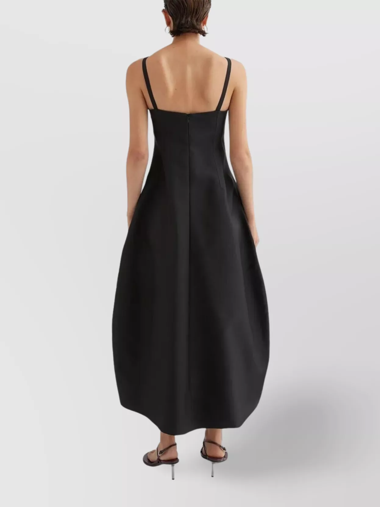 Jil Sander Sweetheart Neckline Fitted Bodice Flared Skirt Dress