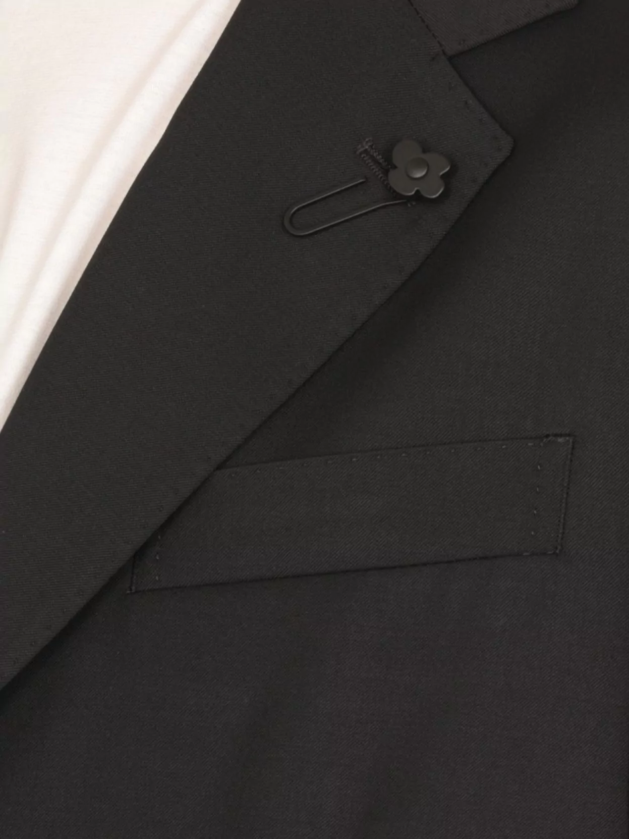 Lardini Wool Suit With Belt Loops And Pockets In Black