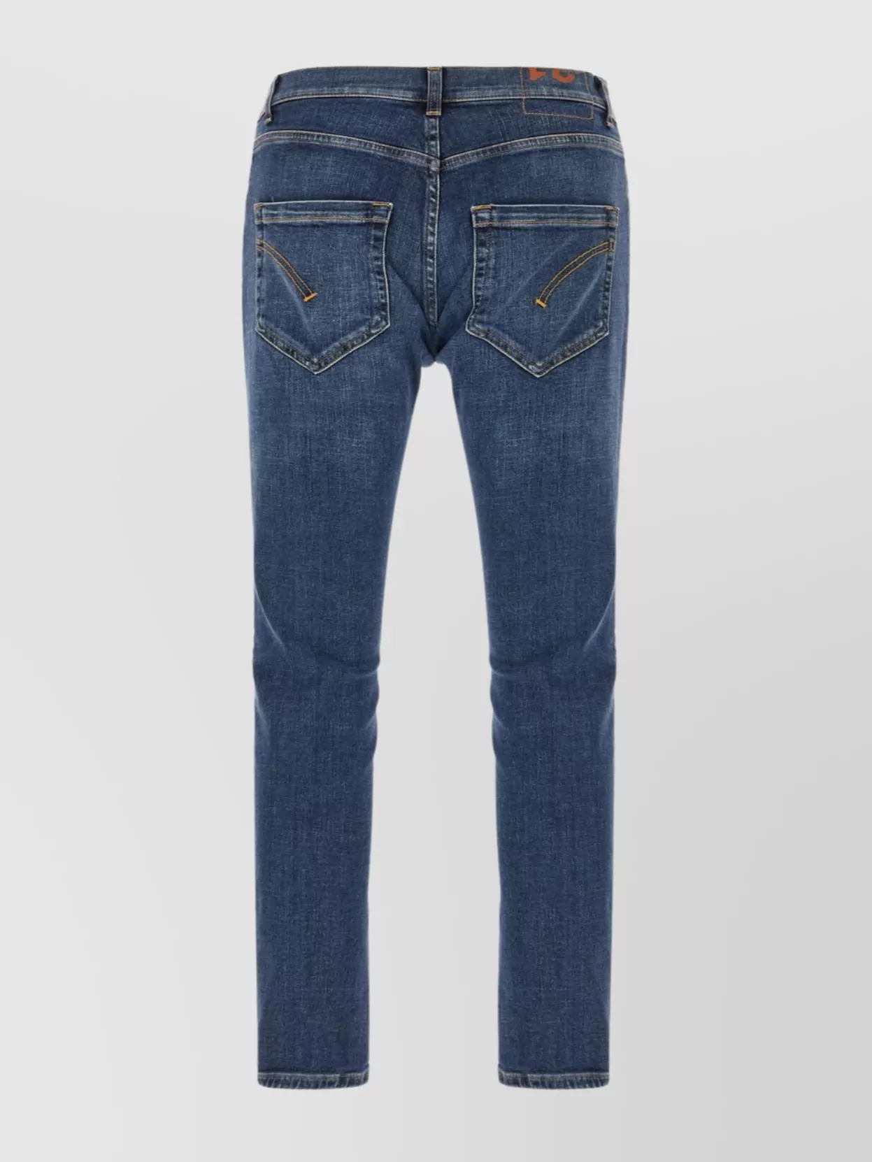 Dondup Trousers With Belt Loops And Contrast Stitching In Blue