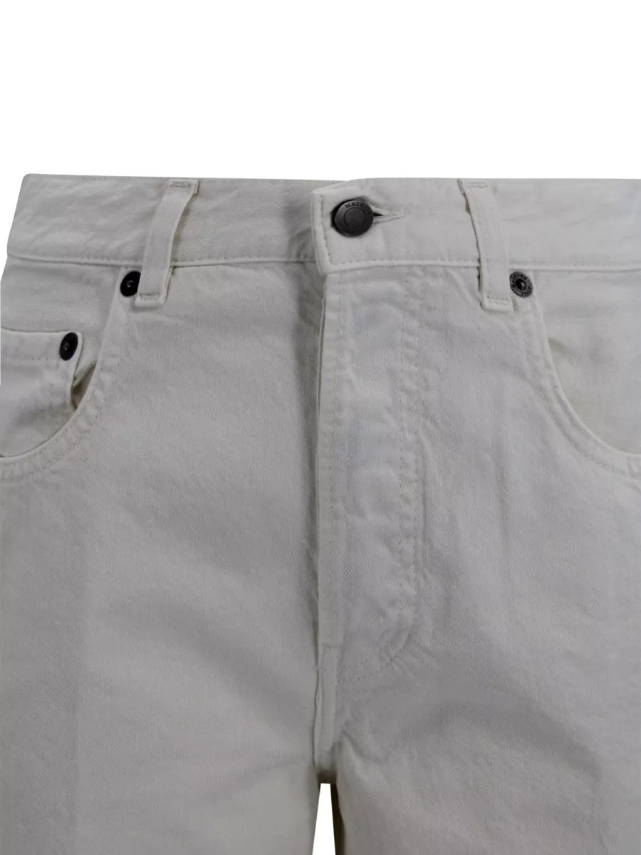 Haikure Twill Straight-Leg Knee-Length Shorts