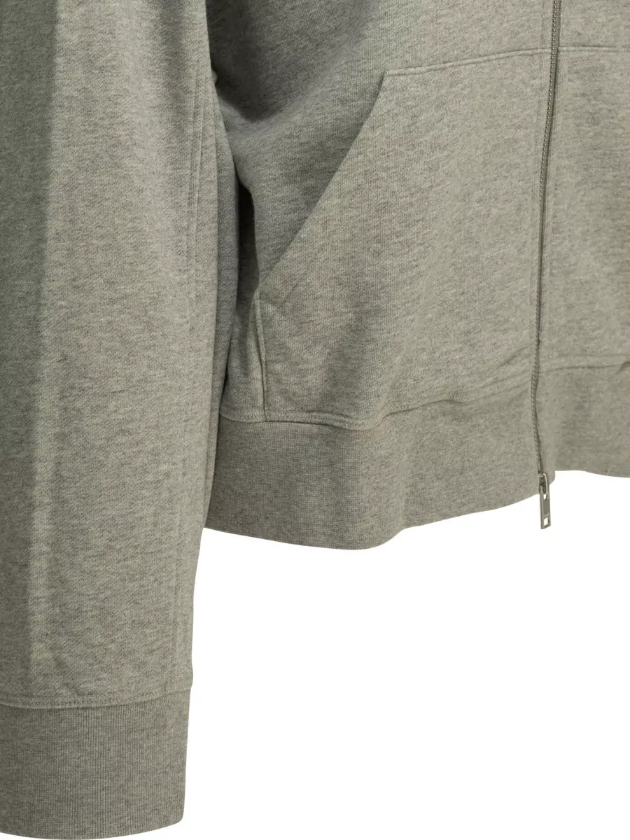Ganni Cotton Zip-Up Hoodie